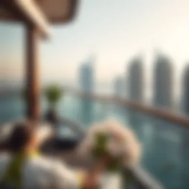 Breathtaking view from Emaar Beach Mansion balcony
