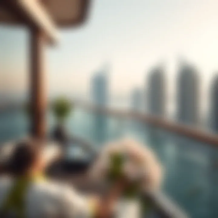 Breathtaking view from Emaar Beach Mansion balcony