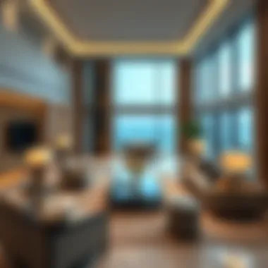 Luxury Living Room at Emaar Beach Mansion Luxurious living room interior at Emaar Beach Mansion