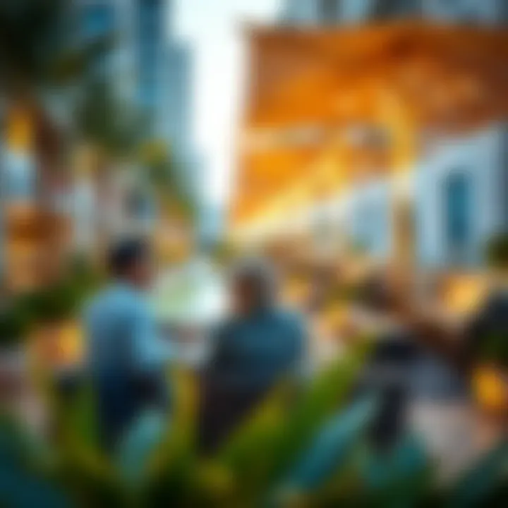 Lifestyle perspective of residents enjoying the vibrant surroundings of Address Fountain View