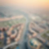 Aerial view showcasing the layout of Al Jawzaa International City