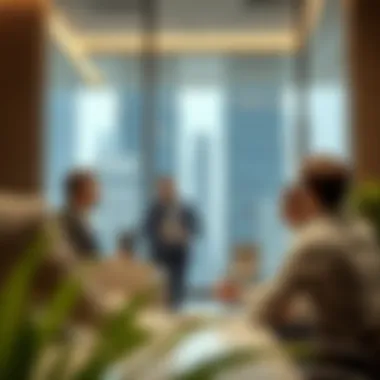 Investment Opportunities in Al Jawzaa International City Investors discussing opportunities in a modern office space