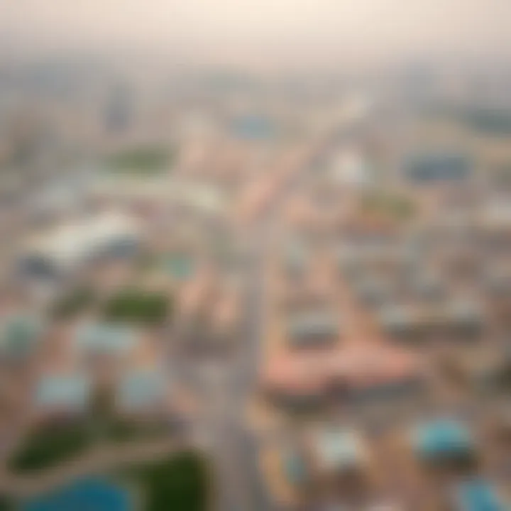 Aerial view of Baniyas showcasing urban layout