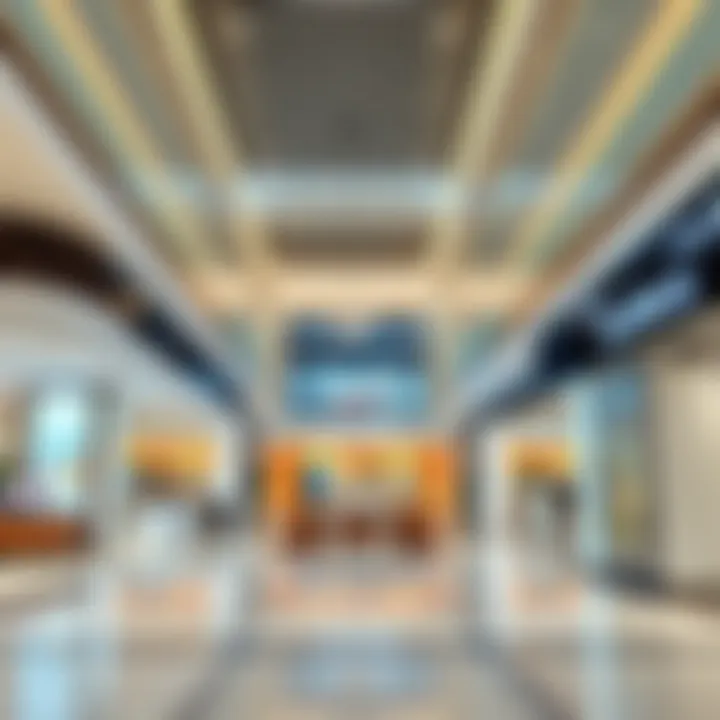 Interior of a modern retail outlet in City Center Me'aisem, highlighting shopping opportunities