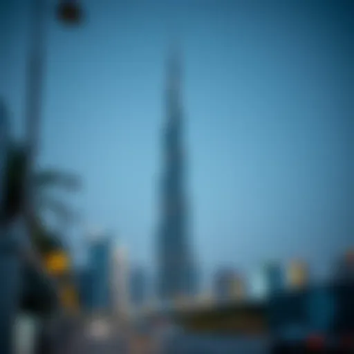 The Burj Khalifa towering against the skyline