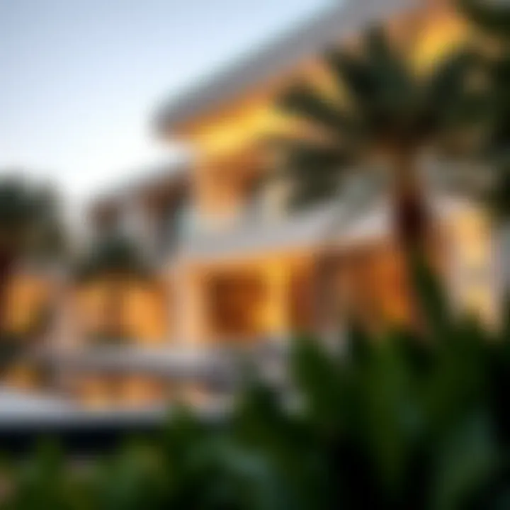 Luxury villa featuring modern architecture on Palm Jumeirah