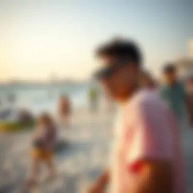 Recreational Thrills at Hudairiyat Vibrant recreational activities on Hudairiyat Beach