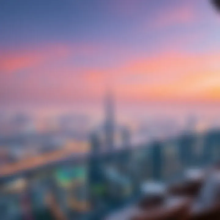 Panoramic view of Dubai skyline from LIV Residence