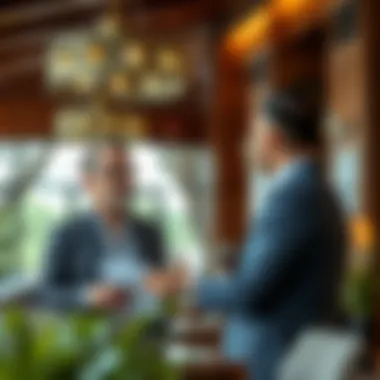 Real Estate Broker Discussing Opportunities Real estate broker discussing opportunities with a client
