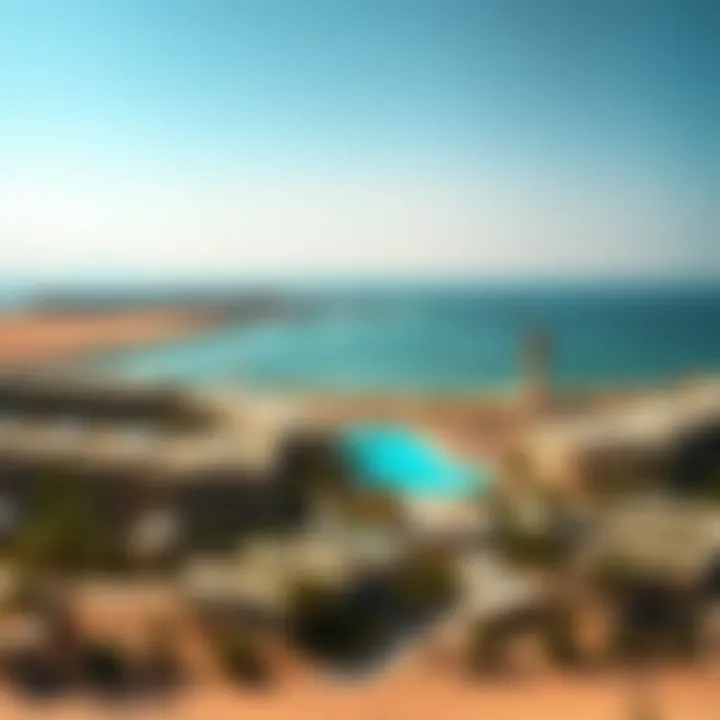 Panoramic view of Al Marjan Island highlighting its surroundings