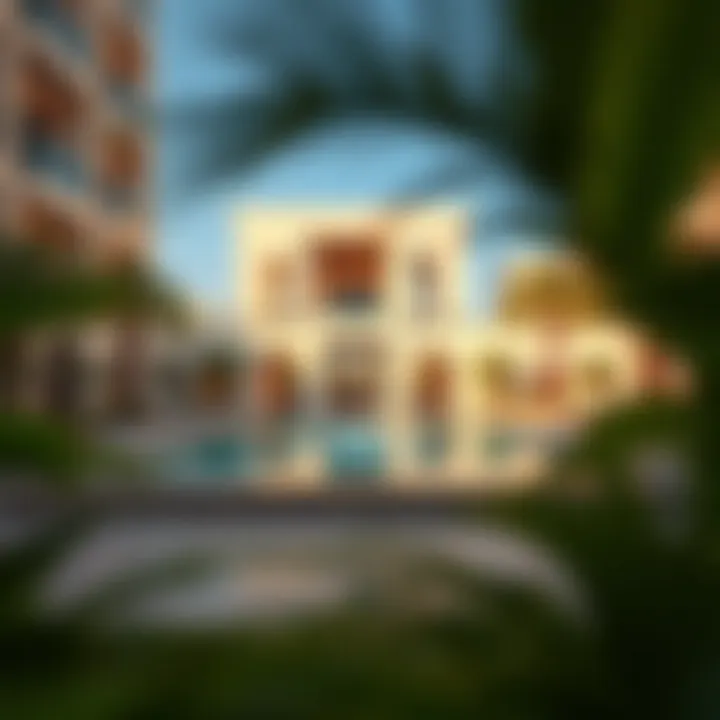 Amenities offered at Pacific Building including pool and garden