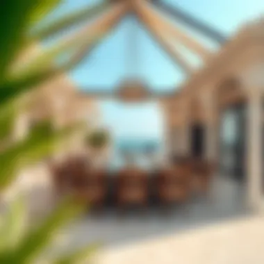 Elegant Outdoor Dining Area Outdoor dining space at a Palm Jumeirah villa