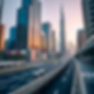 Modern Architecture on شارع الاتحاد Modern skyscrapers lining شارع الاتحاد indicating real estate growth.