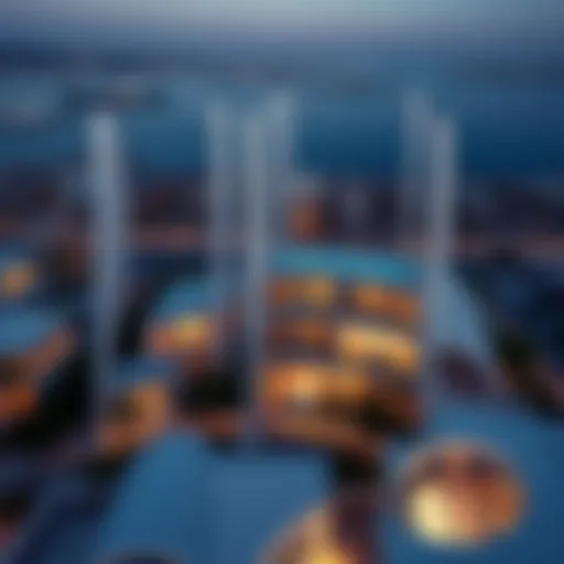 Aerial view of شاطى البطين showcasing luxurious properties