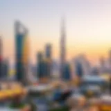 Skyline of Dubai showcasing luxury properties