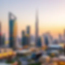 Skyline of Dubai showcasing luxury properties