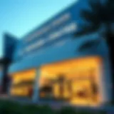 Exterior view of the Al Manara Centre showcasing modern architectural features