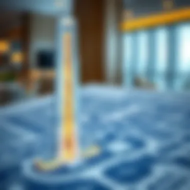 Architectural Blueprint of Dubai Creek Tower Architectural blueprint showcasing the design of Dubai Creek Tower