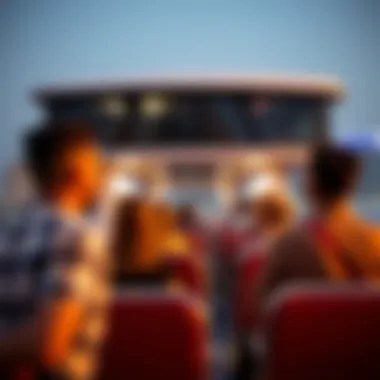 Tourists enjoying the ferry ride in Dubai