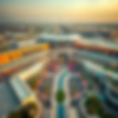 Aerial View of Silicon Oasis Mall Aerial view of Silicon Oasis Mall showcasing its modern architecture
