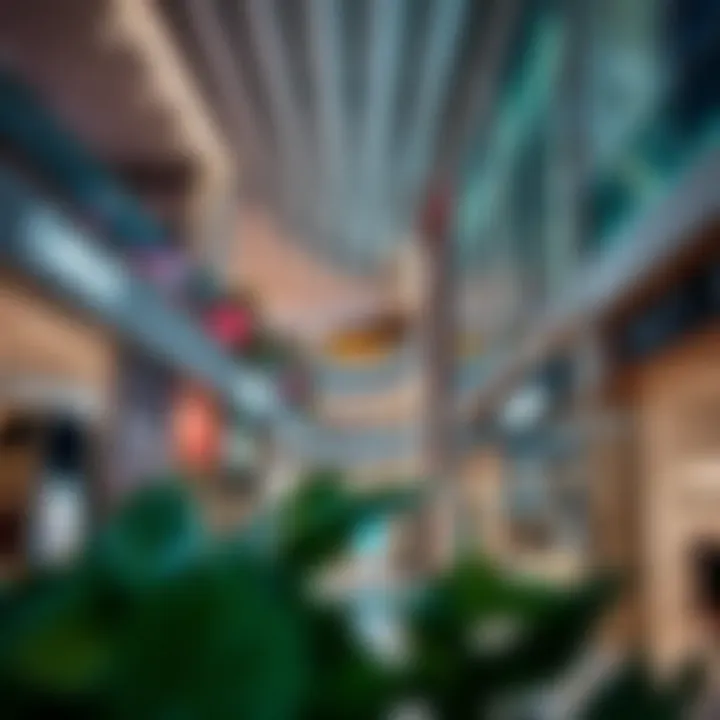 Interior shot of Silicon Oasis Mall highlighting retail spaces