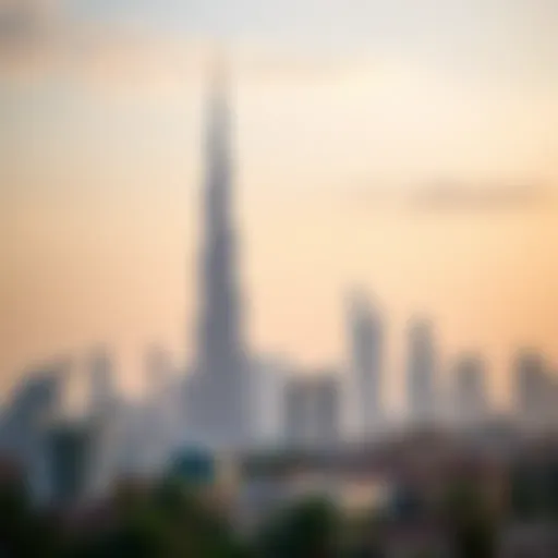 A breathtaking view of Dubai's skyline featuring the tallest building