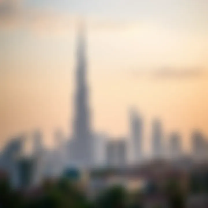 A breathtaking view of Dubai's skyline featuring the tallest building